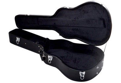 41" Acoustic Guitar Hard Case Black Dreadnought Shape Lockable with Key