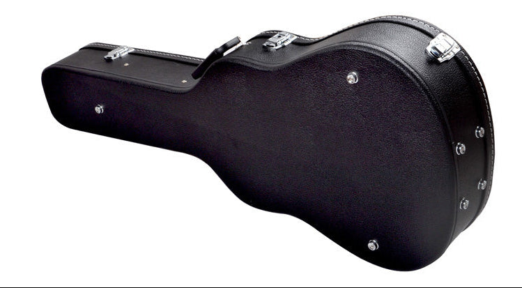 41" Acoustic Guitar Hard Case Black Dreadnought Shape Lockable with Key