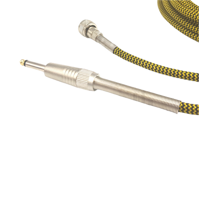 Vintage Microphone Cable Mic Cord Screw-On Connector to 1/4 jack