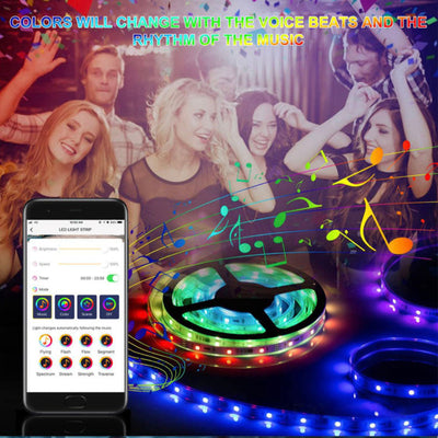 Bluetooth 10m 5050 RGB Chip 300 LEDs Music Strip Decoration Waterproof Lights 40 Key IR Controller With Power Supply