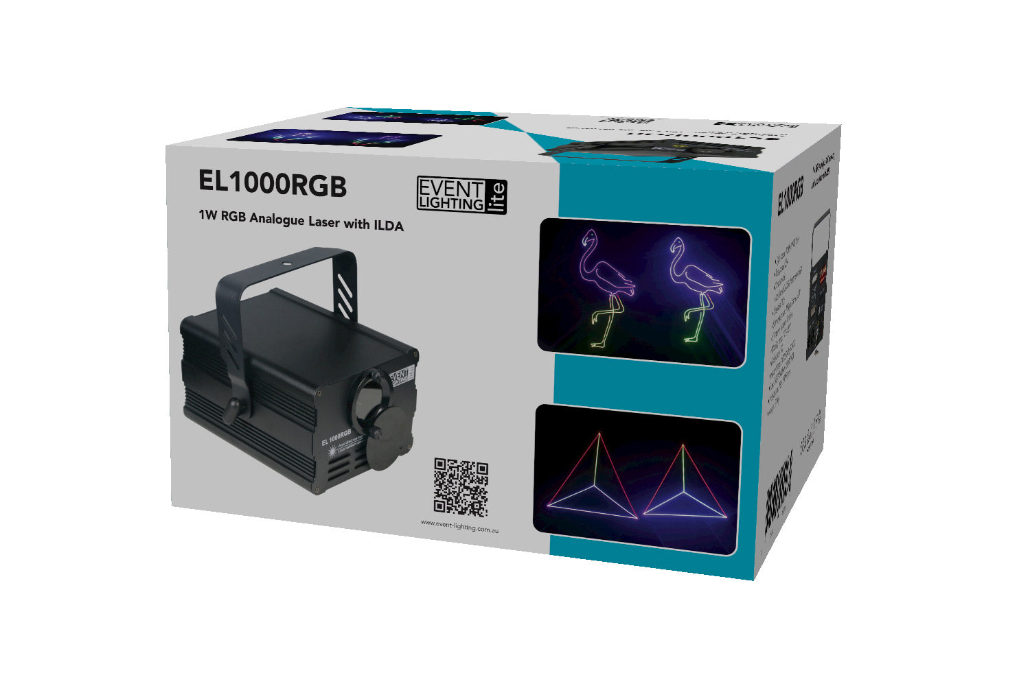 Event Lighting EL1000RGB 1W RGB Analogue 15K scanning animation laser with ILDA