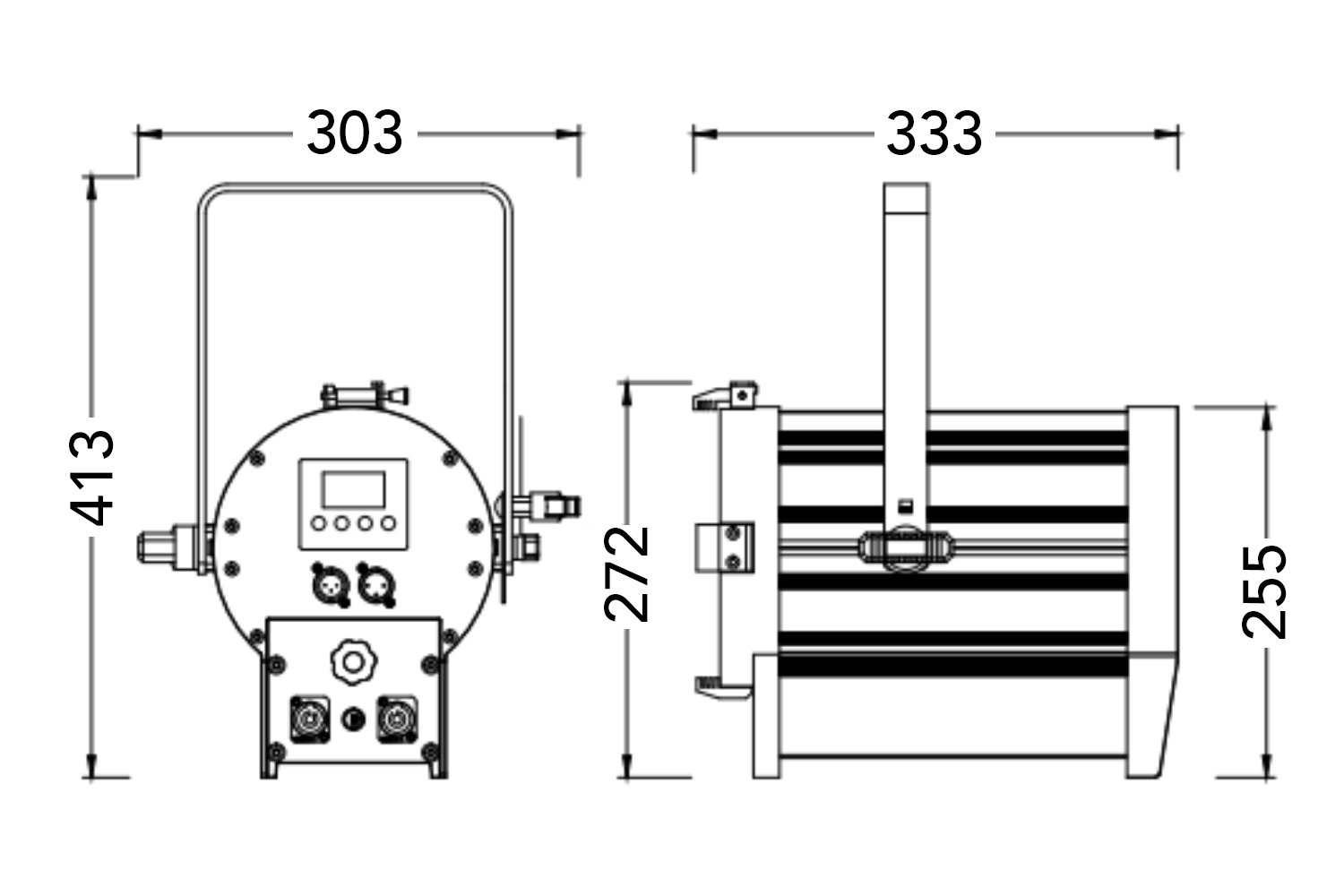 Event Lighting F200FCMZ - 200W RGBL Fresnel with Manual Zoom