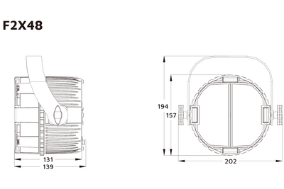 Event Lighting F2X48 - Variable Colour Temperature Fresnel with Manual Zoom