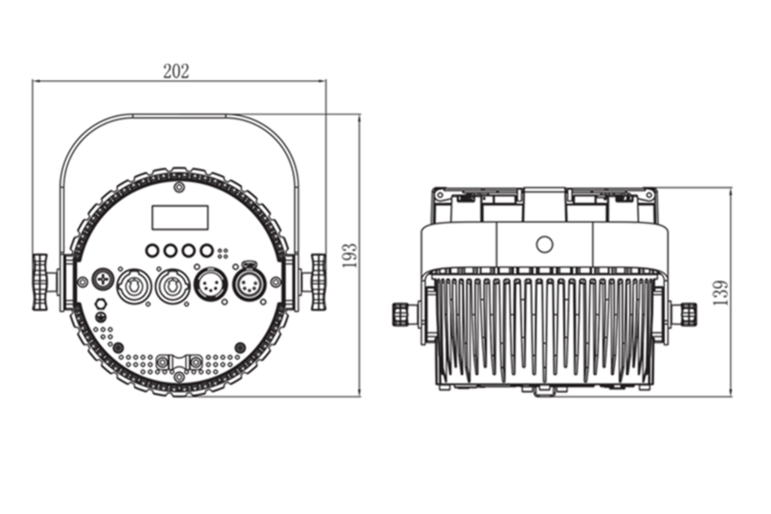 Event Lighting F2X48W - Variable Colour Temperature Fresnel with Manual Zoom (White)