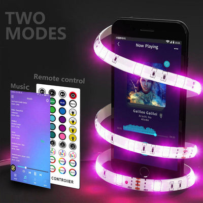 Bluetooth 10m 5050 RGB Chip 300 LEDs Music Strip Decoration Waterproof Lights 40 Key IR Controller With Power Supply