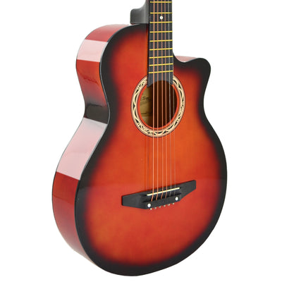 38” Inch Acoustic Guitar with Neck Adjustment Truss Rod + Optional Accessory Set