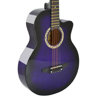 38” Inch Acoustic Guitar with Neck Adjustment Truss Rod + Optional Accessory Set