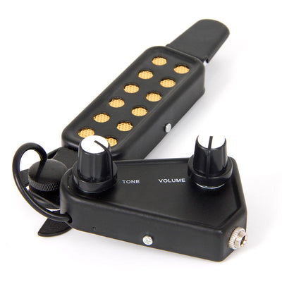 Acoustic Guitar Pickup Upgrade Kit Sound Hole Magnetic Pre Amp with Tone and Volume Control