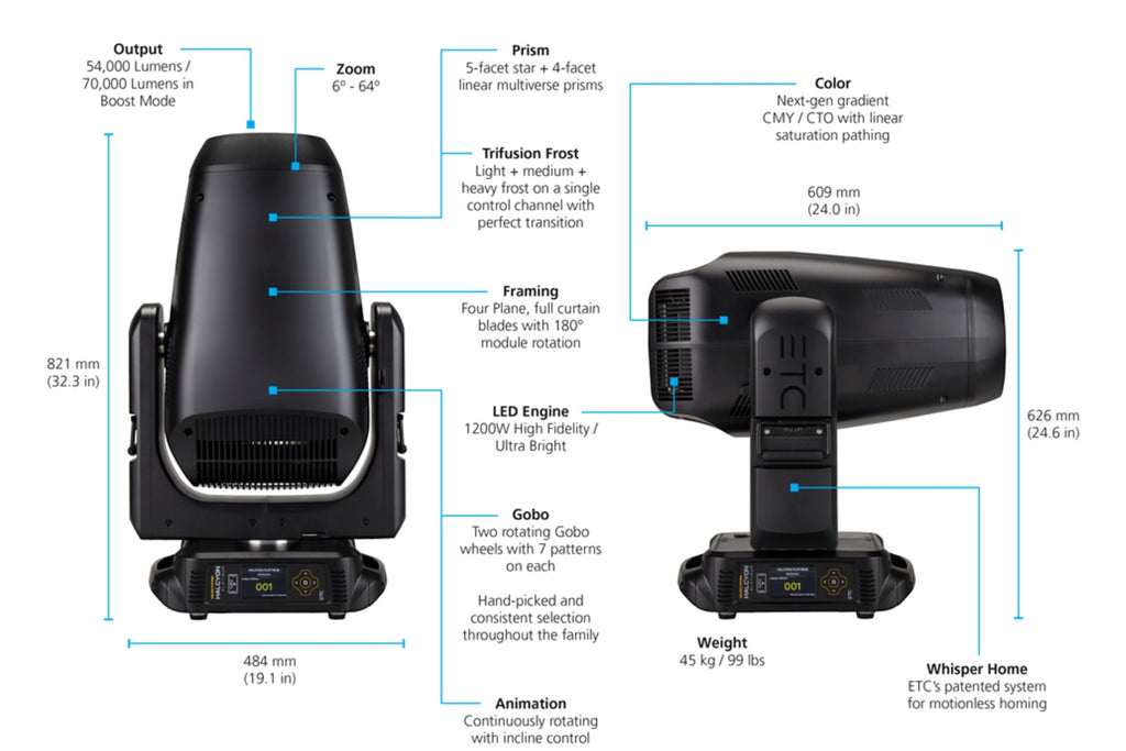 Event Lighting HAL-P-UB-MI - Halcyon Platinum, Ultra-Bright