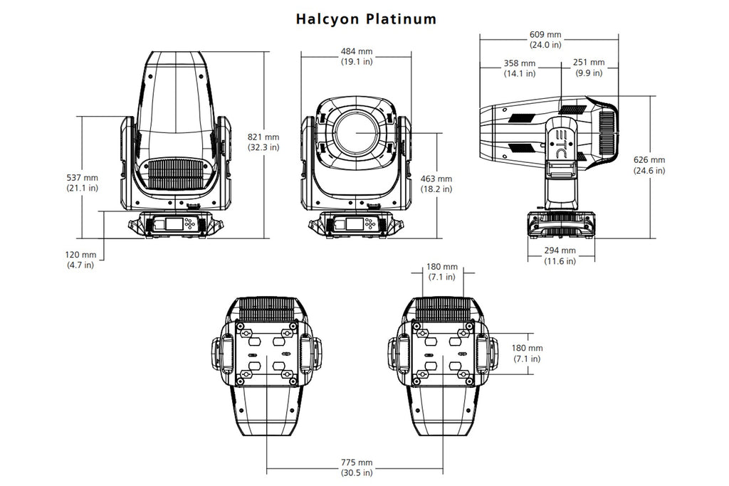 Event Lighting HAL-P-UB-MI - Halcyon Platinum, Ultra-Bright