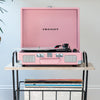 Crosley Cruiser Bluetooth Portable Turntable - Blush Pink + Bundled Crosley Record Storage Display Stand