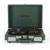 Crosley Cruiser Bluetooth Portable Turntable - Emerald Green + Gadhouse Vinyl Rack Bundle - Black