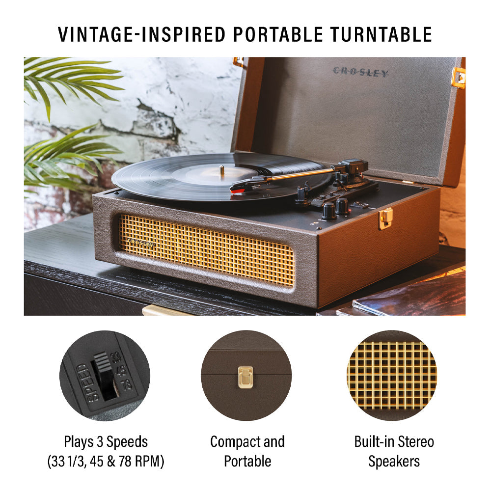Crosley Voyager Bluetooth Portable Turntable - Cocoa