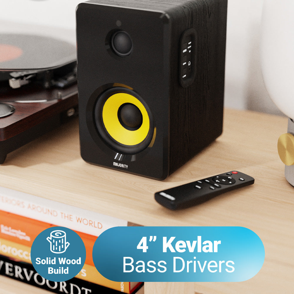 Crosley Cruiser Bluetooth Portable Turntable - White Sands + Bundled Majority D40X Bluetooth Speakers