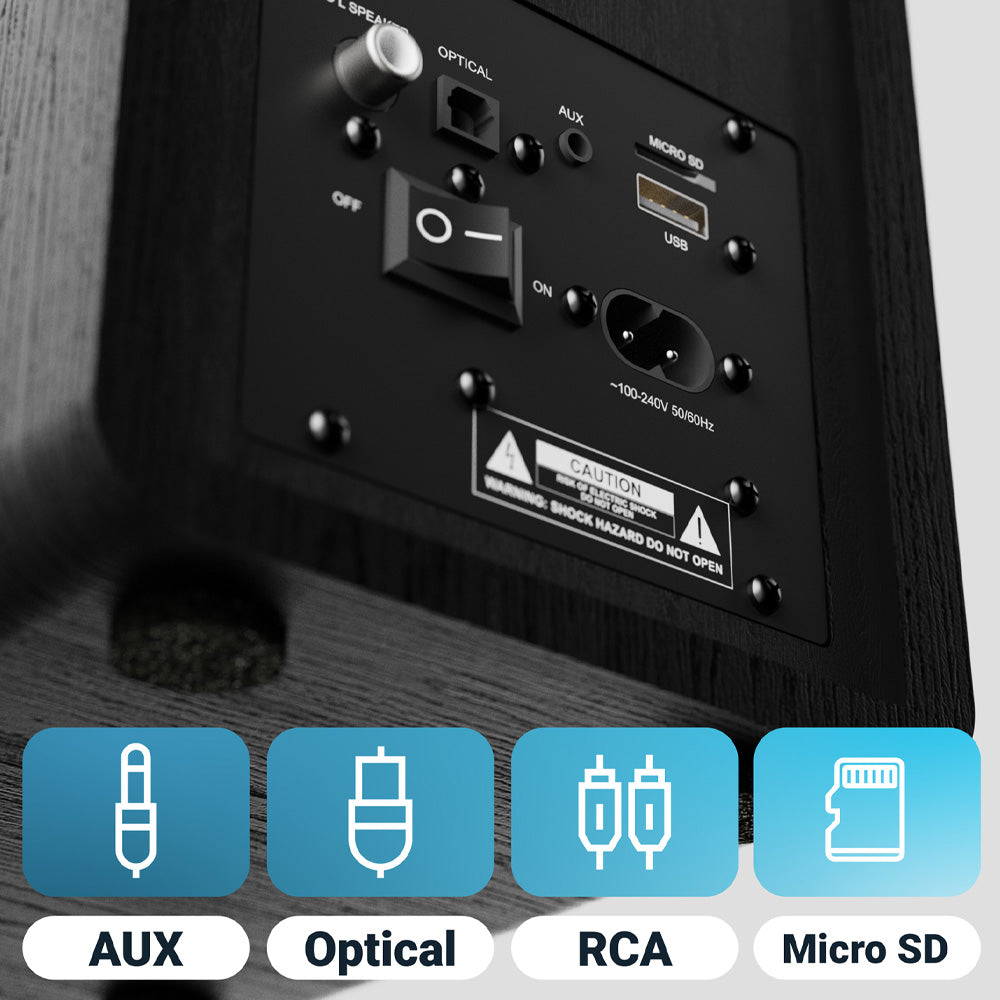 Crosley Cruiser Bluetooth Portable Turntable - White Sands + Bundled Majority D40X Bluetooth Speakers