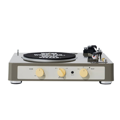 Gadhouse Brad MKII Record Player - Grey + Gadhouse Vinyl Rack Bundle - Black