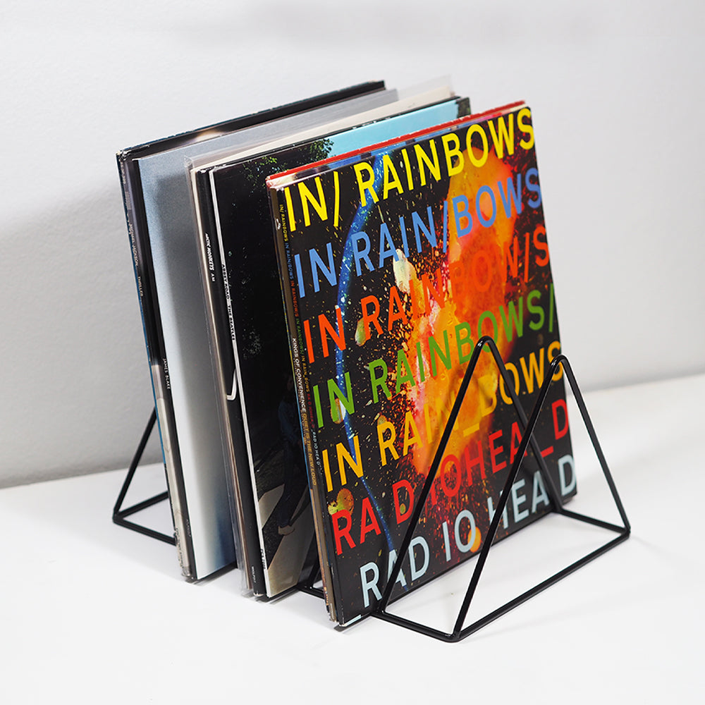 Gadhouse Brad MKII Record Player - Grey + Gadhouse Vinyl Rack Bundle - Black