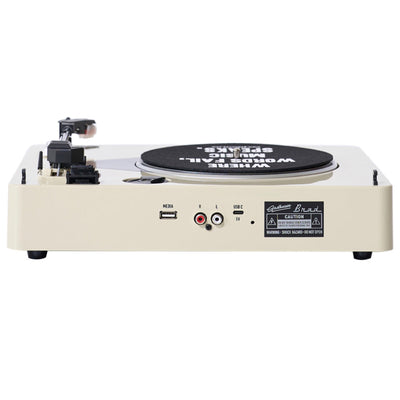 Gadhouse Brad MKII Record Player - Ivory + Bundled Majority D40X Bluetooth Speakers