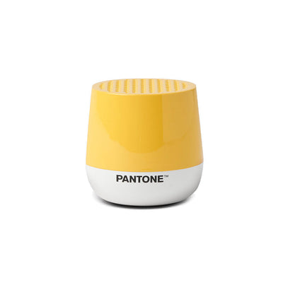 Lexon GIFT Set PANTONE - Includes Mino+ Mini Speaker, Flip Classic Clock, Mina M Lamp, Thykho 3  Speaker - Yellow