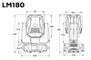 Event Lighting LM180 - 180W LED Spot Moving Head