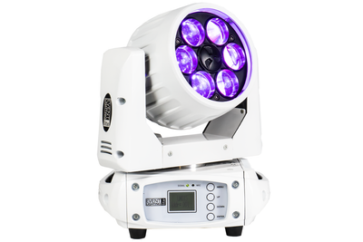 Event Lighting LM6X15W - 6x 15W LED RGBW Zoom Wash Moving Head (White)