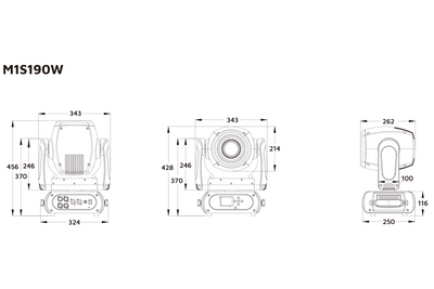 Event Lighting M1S190W - 190W LED Spot Moving Head