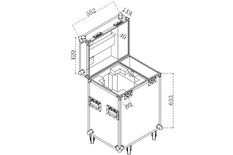 Event Lighting MCASE1LS - Road Case for Moving Heads