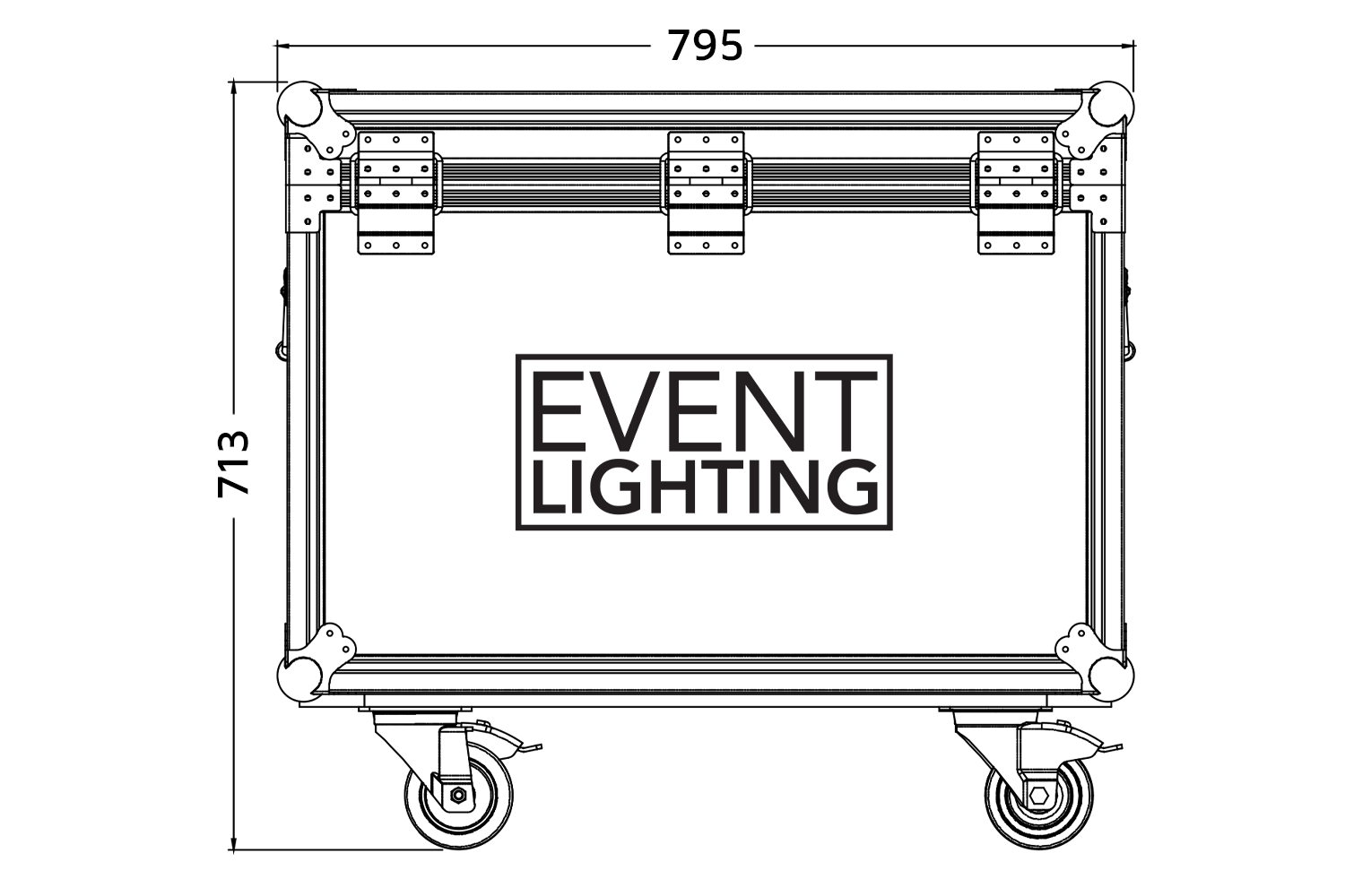 Event Lighting MCASE2LS - Road Case for Moving Head