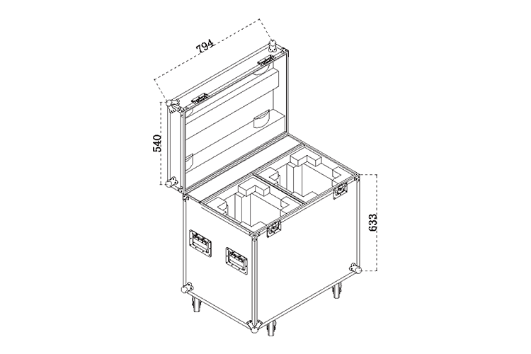 Event Lighting MCASE2VLS - Road Case for Hybrid Moving Head