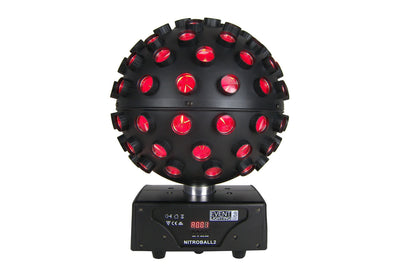 Event Lighting NITROBALL2 - Spherical rotating effect light, 5 x 15W RGBWAUV LED