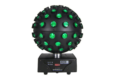 Event Lighting NITROBALL2 - Spherical rotating effect light, 5 x 15W RGBWAUV LED