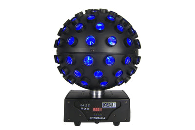 Event Lighting NITROBALL2 - Spherical rotating effect light, 5 x 15W RGBWAUV LED