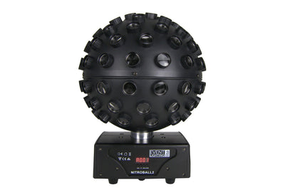 Event Lighting NITROBALL2 - Spherical rotating effect light, 5 x 15W RGBWAUV LED