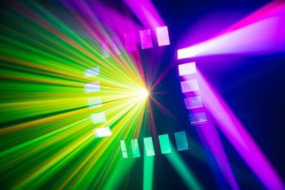 Event Lighting ORBIT2 - 3-in-1 LED Effect Light with Derby, Strobe and Laser