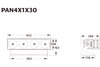 Event Lighting PAN4X1X30 - 4 x 30W COB RGB LED Pixel Control Panel