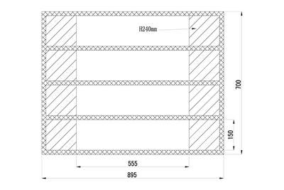 Event Lighting PAN8X1CASE4WC - Road Case for PAN 8 x 1