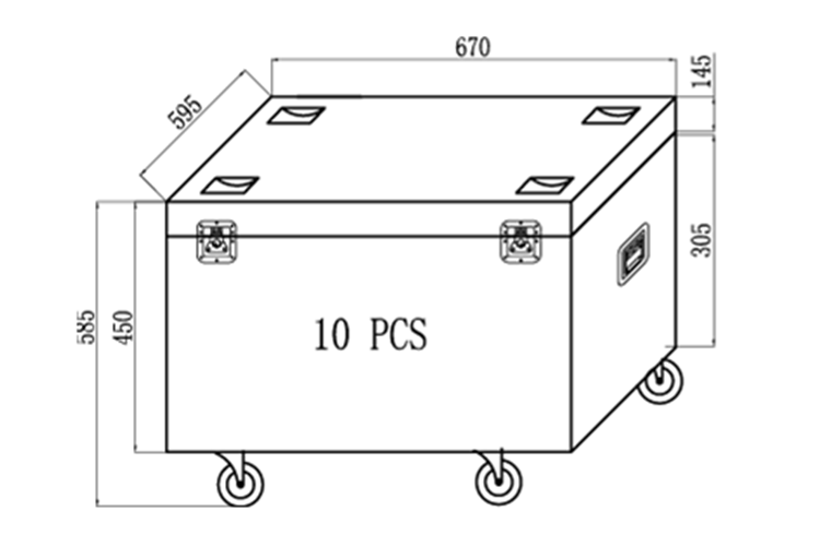 Event Lighting PAR12CASEWC - Road Case for Par 12