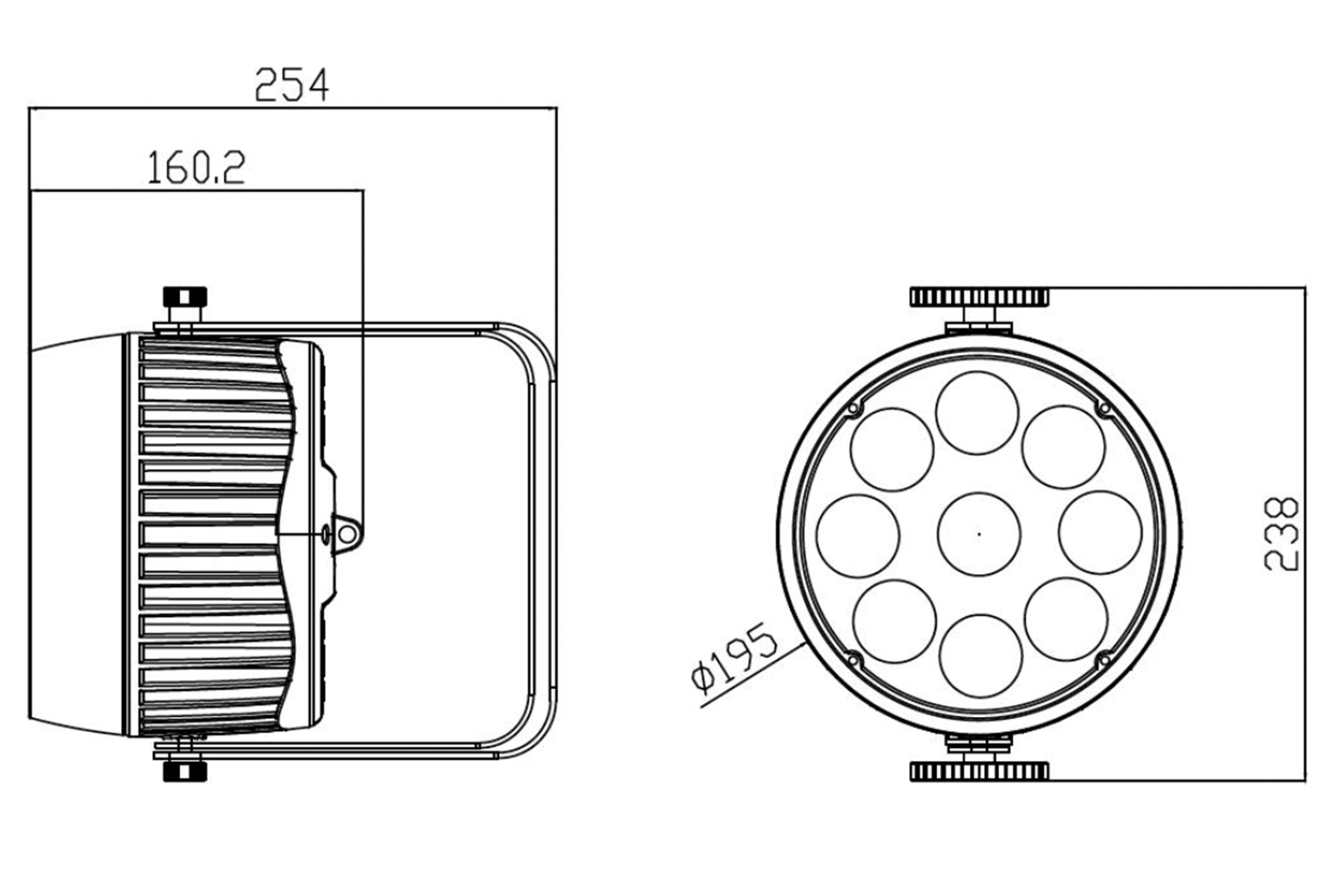 Event Lighting PAR9X12OB - Outdoor Battery Parcan with Wireless DMX