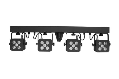 Event Lighting PARBAR4QUAD - Par Bar with 4 Heads of 5x 8W RGBW and Wireless Foot Controller