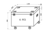 Event Lighting PIXBAR12CASE6WC - Road Case for Pixbar