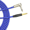 Australian Made Silent Guitar Lead Cable 1/4" 6.35mm Straight or Right Angle Black or Blue Tweed