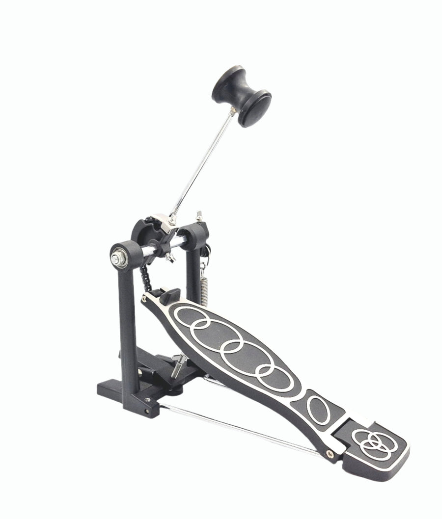 Single Bass Drum Kick Pedal  Chain Drive Dual Beater