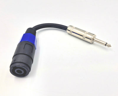 Australian Made Speakon female to 1/4 inch Jack male flexible adapter – heavy duty