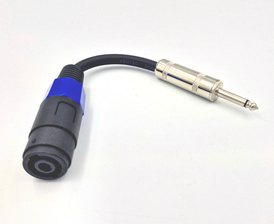 Australian Made Speakon female to 1/4 inch Jack male flexible adapter – heavy duty