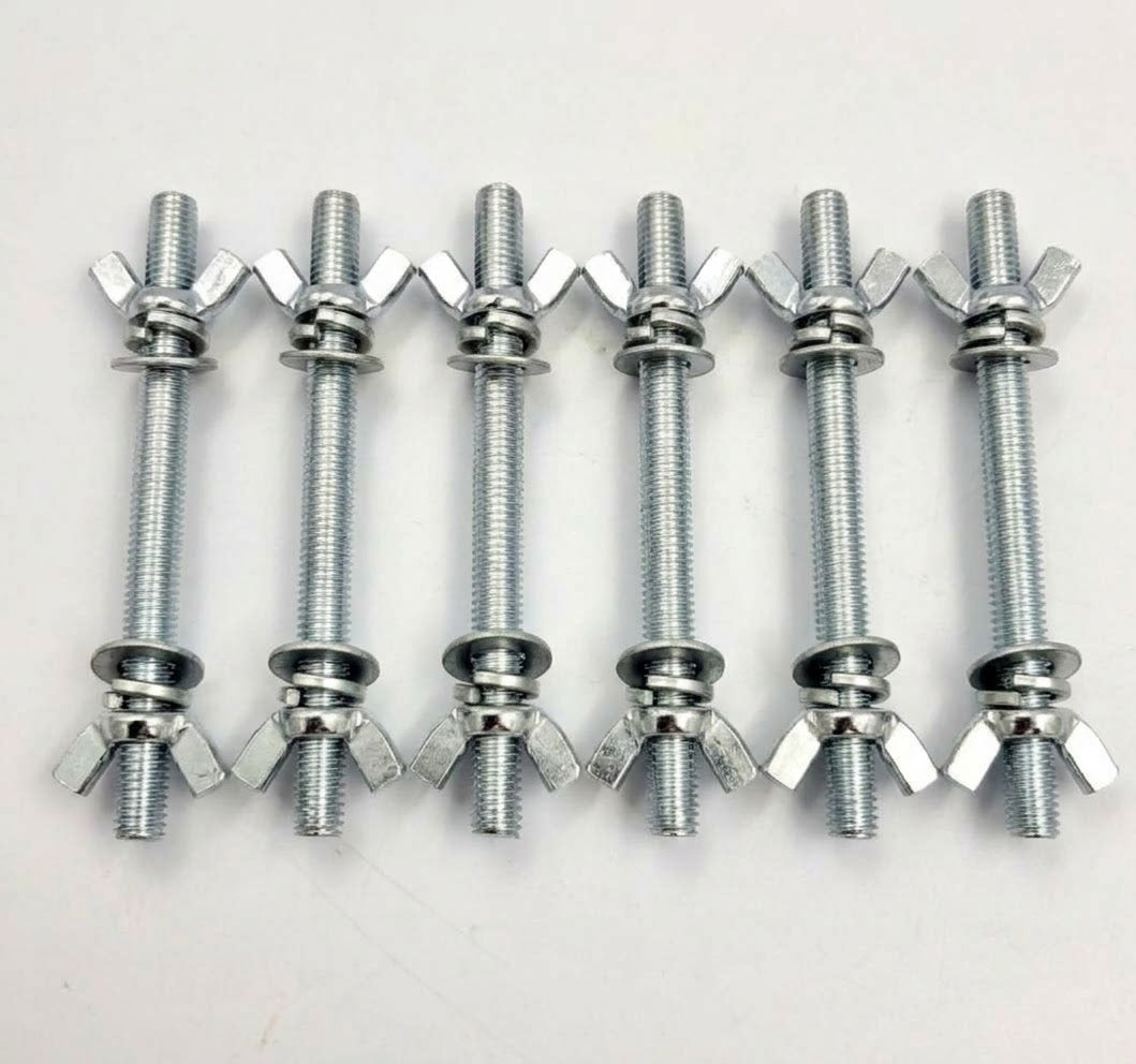T-Bar Lighting Stand Winged Nut & Bolt Hardware Kit  (Pack of 6)