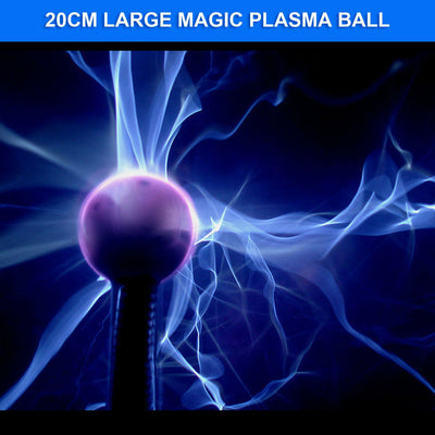 True Big 8 inch 20 cm Glass Gorgeous Nebula Plasma Ball Lamp Sound Sensitive the Best Science Toy Nightlight for Kids