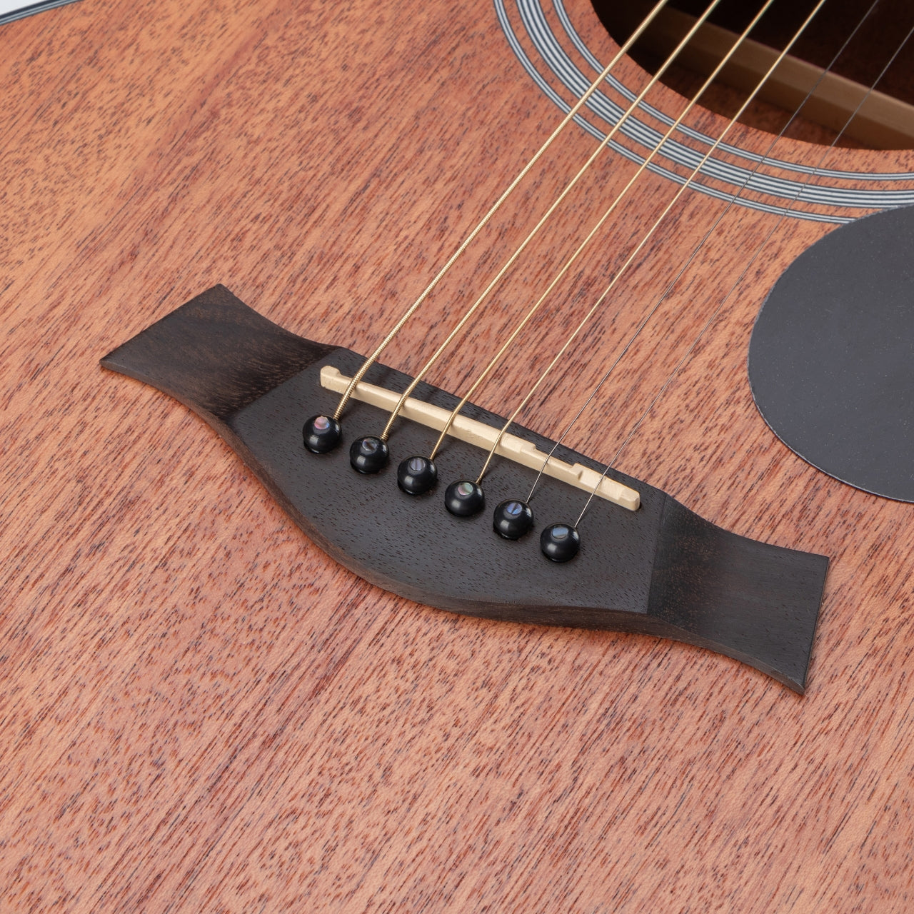 Acoustic Electric 39" Guitar SlimBody Full Mahogany Natural Wood Finish