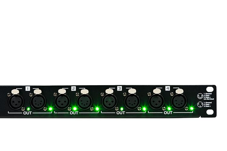 Event Lighting SPLIT124 - 4-way DMX Splitter