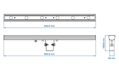 Event Lighting - DFXL510 - 6 x 1.9W 365nm UV LED 25 deg bar - Requires Dark Drive