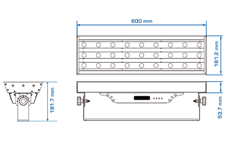 Event Lighting DFXW2000 - 27 x 1.9W 365nm UV LED 25 deg spot